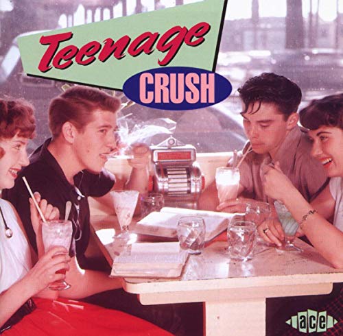 CD cover: teenagers at a diner with milkshakes, retro style.