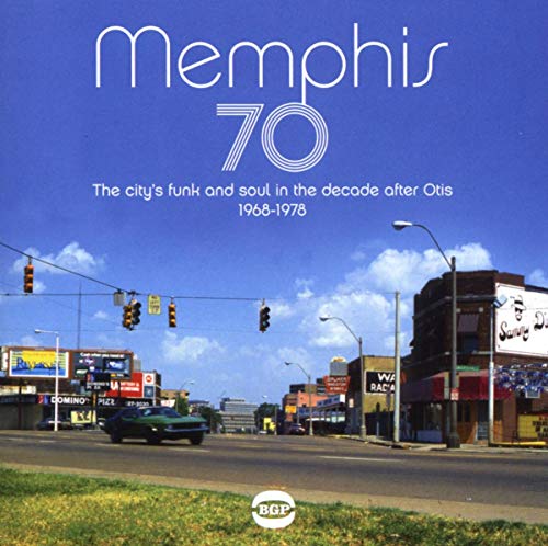 CD cover for “Memphis 70” featuring a 1970s city street scene.