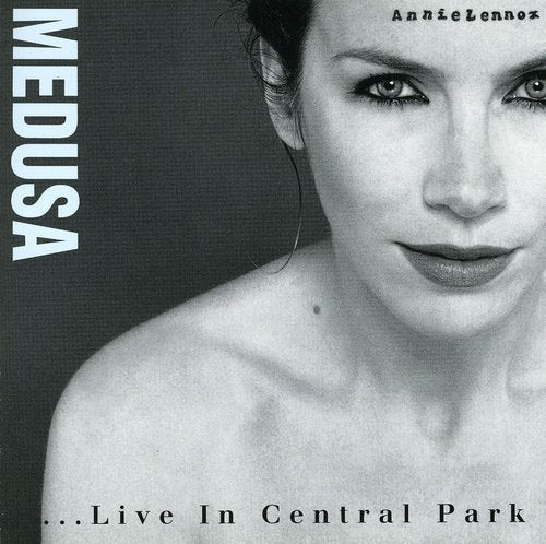 Black and white album cover featuring a close-up portrait of Annie Lennox.