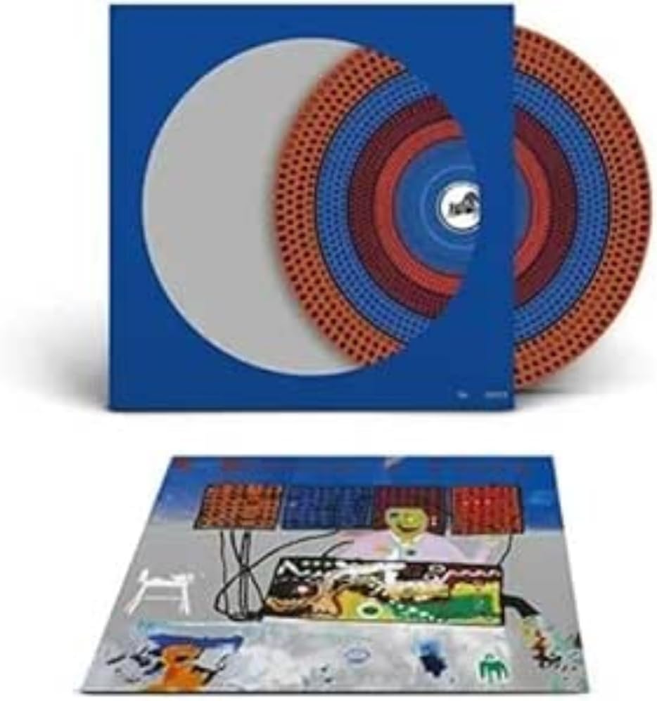 George Harrison’s “Electronic Sound” vinyl record with colorful labels and album cover.