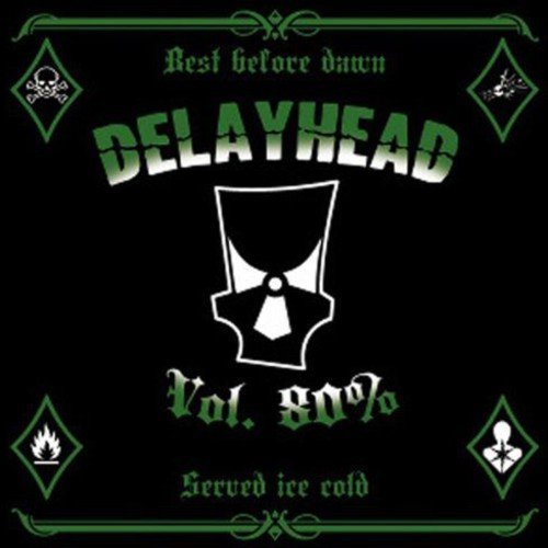 CD cover for “Delayhead - Vol 80%” with skull and tie imagery.