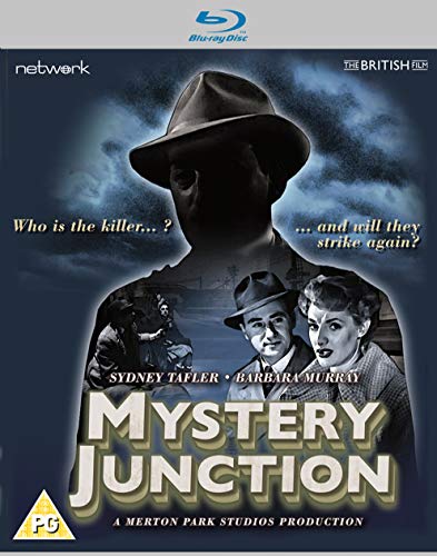 “Mystery Junction” Blu-ray cover featuring a man in a hat and film stills.