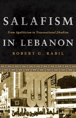 Book cover: “Salafism in Lebanon” with Arabic script and buildings.
