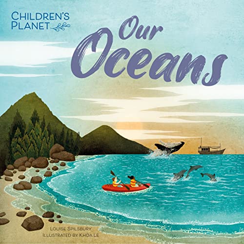 Book cover showing two people in a red kayak, dolphins, and a whale offshore.