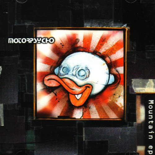 CD cover: Cartoon duck head with radiating lines, band name "Motorpsycho".