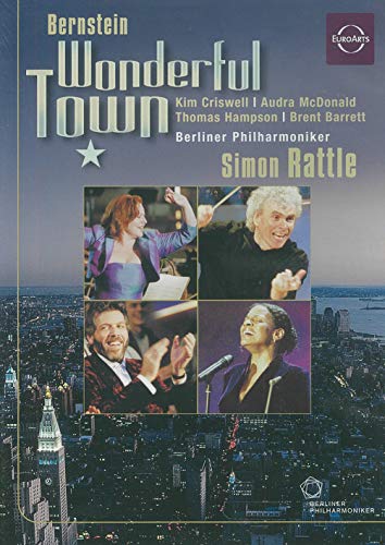 DVD cover for "Wonderful Town" featuring performers and a city skyline.