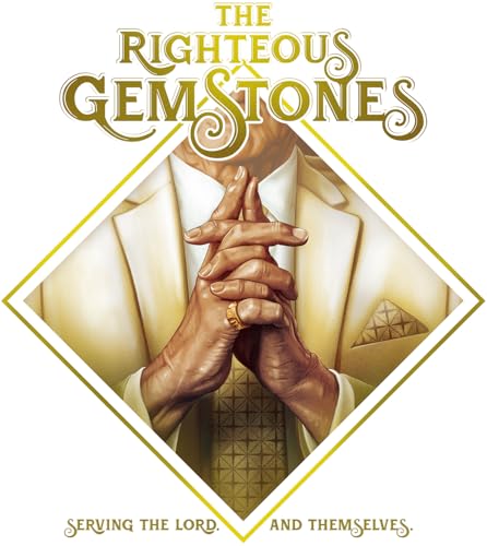 “The Righteous Gemstones” Season 1 vinyl cover art, praying hands in gold frame.
