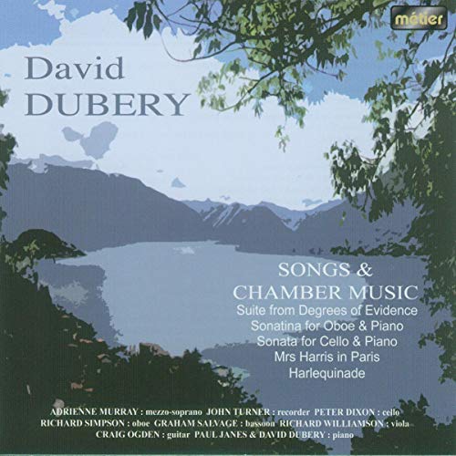 CD cover for David Duberyās āSongs & Chamber Musicā with landscape imagery.
