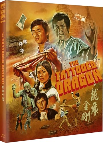 Blu-ray cover for "The Tattooed Dragon" featuring multiple character portraits.