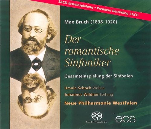 CD cover featuring composer Max Bruch’s portrait and German text.