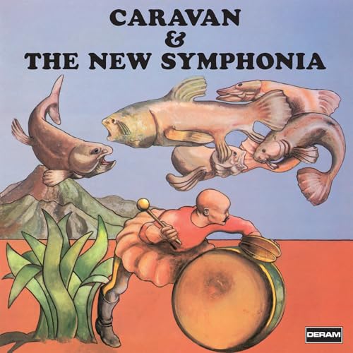 Album cover for Caravan & The New Symphonia featuring fish and a drummer.