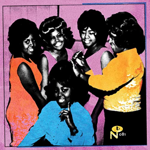 Vintage photo of a soul vocal group in pink and orange tones.