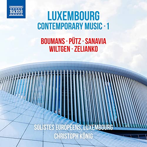 CD cover for Luxembourg Contemporary Music, featuring a modern building.