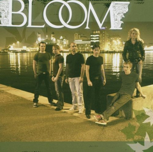 CD cover for “Bloom” featuring a band of five people at night.