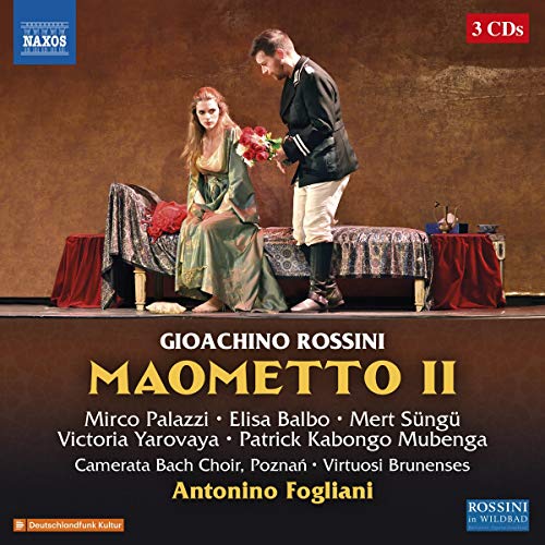 CD cover for Rossini’s *Maometto II* opera, featuring performers in costume.