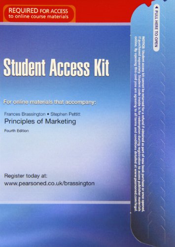 Student Access Kit ( Principles of Marketing)