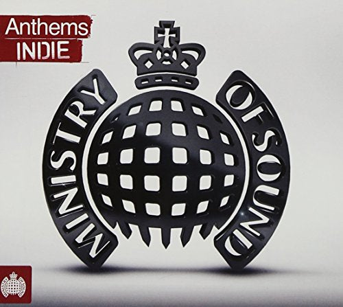 CD cover for “Anthems Indie” featuring a black Ministry of Sound logo.
