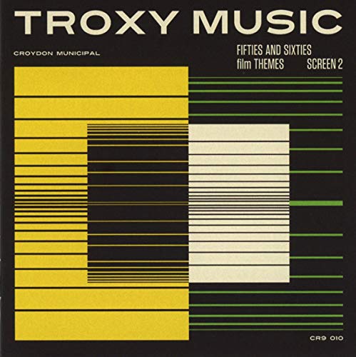 Album cover with yellow and white horizontal lines on a black background.