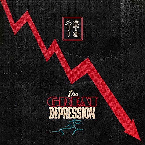 CD cover for "The Great Depression" by Asitis, with a red downward trendline.