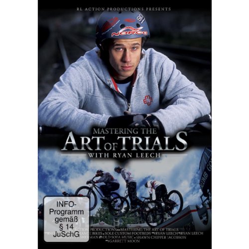 DVD cover featuring trials cyclist Ryan Leech, with action scenes below.