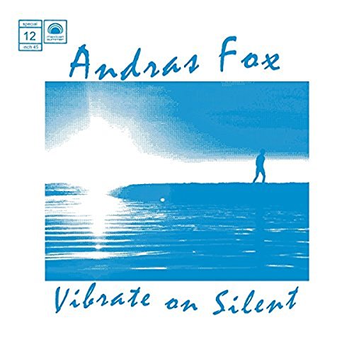 Blue vinyl record cover with a lone figure by water.