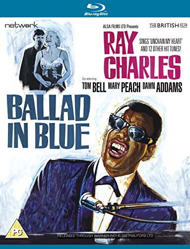 DVD cover for “Ballad In Blue” featuring Ray Charles singing.
