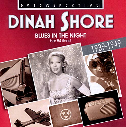 Dinah Shore CD cover with a portrait and vintage imagery.