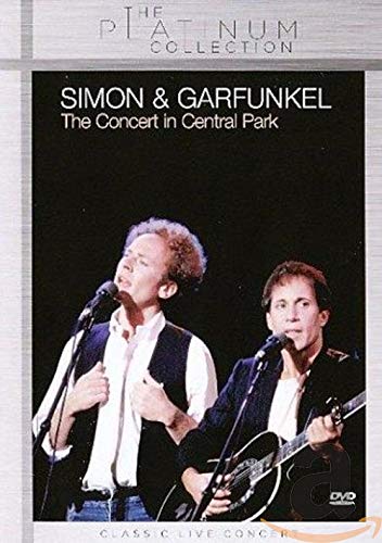 Simon and Garfunkel performing on stage for The Concert in Central Park DVD cover.