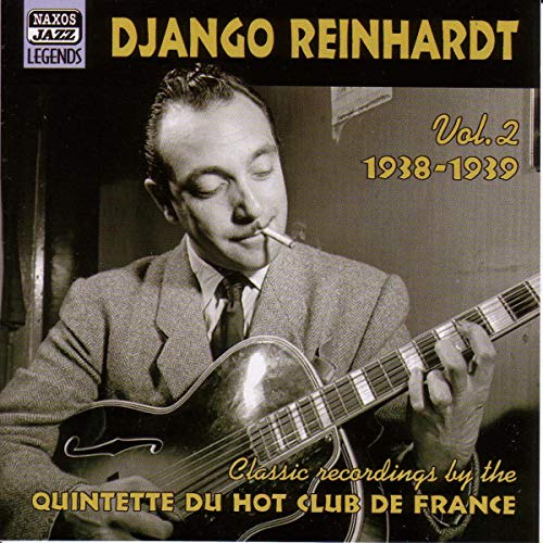 CD cover featuring jazz guitarist Django Reinhardt with his guitar.