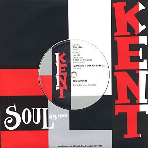 Vinyl record label with red and black geometric design, text details.