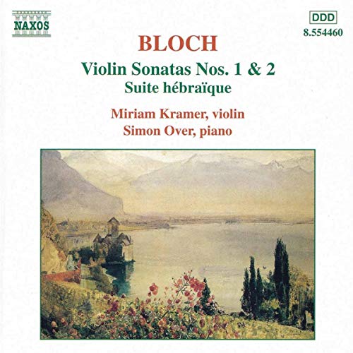 CD cover for Bloch violin sonatas with a lakeside landscape painting.