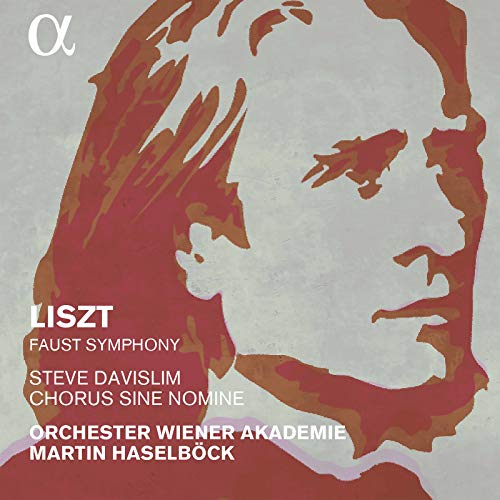 CD cover for Liszt's Faust Symphony featuring a red portrait.