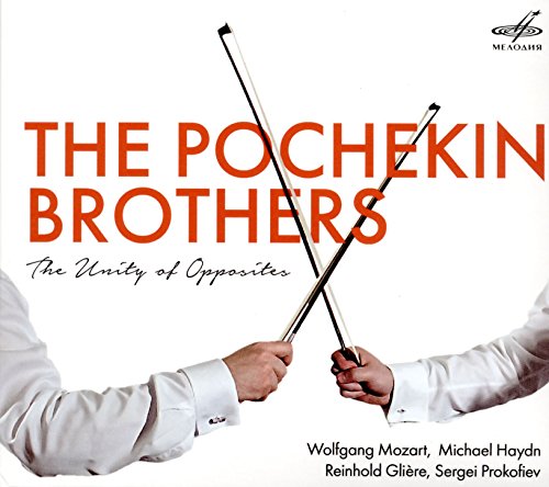 CD cover for The Pochekin Brothers’ “Unity Of Opposites” featuring hands and bows.