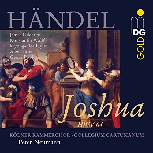 CD cover for Handel's "Joshua" featuring classical painting and text.