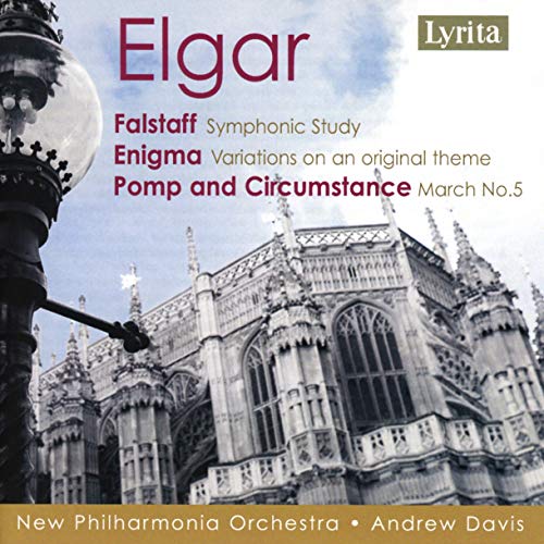 CD cover for Elgarās āFalstaff,ā āEnigma,ā and āPomp & Circumstanceā featuring architecture.