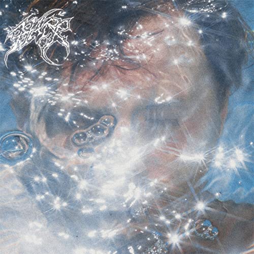 CD cover with blurry face, sparkling lights, and ornate band logo.