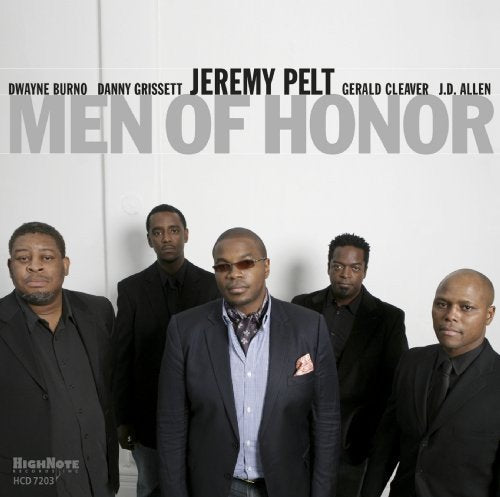 CD cover for Jeremy Pelt’s “Men of Honor” featuring five Black men.