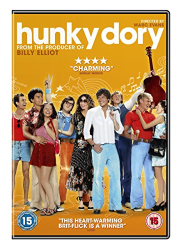 DVD cover for "Hunky Dory" featuring a group of young people.