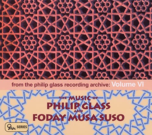 CD cover with red and blue geometric patterns, text naming composers.