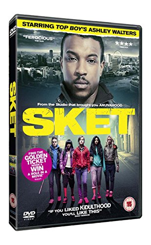 Sket" DVD cover featuring a man’s face and a group of young women.