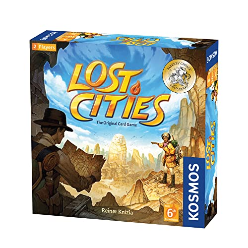 Thames & Kosmos 691821 Lost Cities: The Card Game | Who Will Discover the Ancient Civilizations? | Strategic Game, 2 Players | Ages 10+, 7.9'