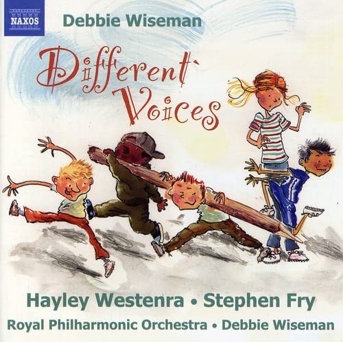 CD cover: "Different Voices" by Debbie Wiseman, featuring illustrated children.