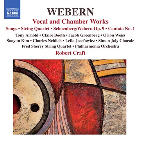 CD cover for Webern's vocal and chamber works, abstract art.
