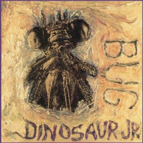 Painted album cover for Dinosaur Jr’s “Bug”, featuring a textured, dark figure.