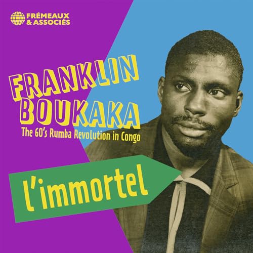 CD cover featuring portrait of Franklin Boukaka, text in French and English.