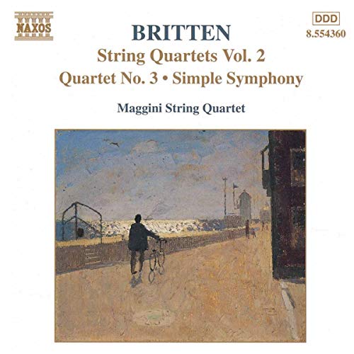 CD cover for Britten’s String Quartets, Vol. 2, with beach scene.