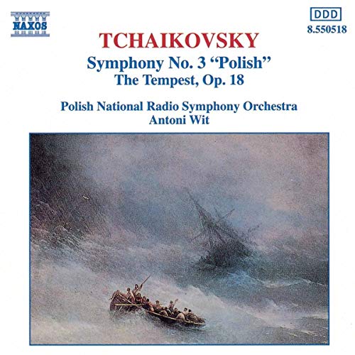 CD cover for Tchaikovsky’s Symphony No. 3 featuring a stormy seascape.