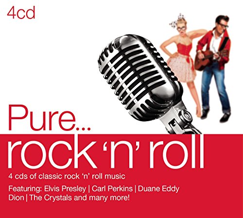 CD cover featuring a vintage microphone and 1950s rock 'n' roll musicians.