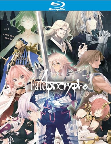Fate Apocrypha Blu-ray cover featuring anime characters with swords and armor.