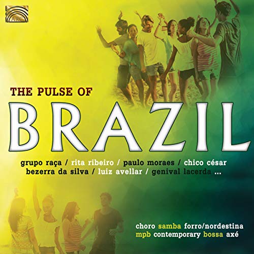 CD cover for "The Pulse of Brazil" with people and text overlay.